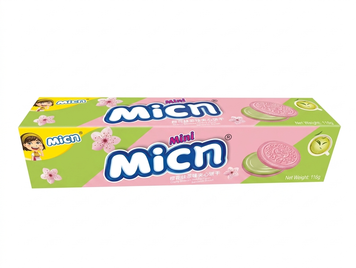 Печенье Micn с начинкой со вкусом сакуры и матча 116 грамм 026960 фото