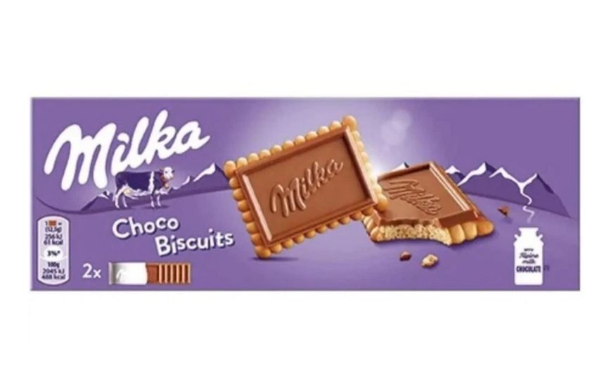 Печенье Milka Choco Biscuits в молочном шоколаде 150 грамм 113982 фото