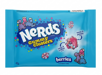 Желейні цукерки Nerds Gummy Clusters з хрусткою ягідною оболонкою 45 грам 025103 фото
