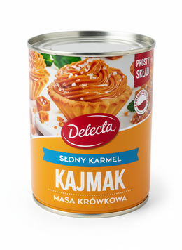 Згущене варене молоко Kajmak Delecta зі смаком солоної карамелі 400 грам 028073 фото