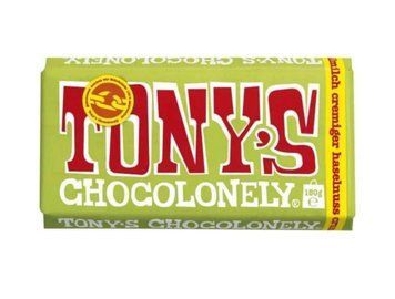 Шоколад молочний Tony's Chocolonely Milk Creamy Hazelnut Crunch з кремовою горіховою пастою, лісовим горіхом і хрустким печивом (32% какао) 180 грам 020114 фото