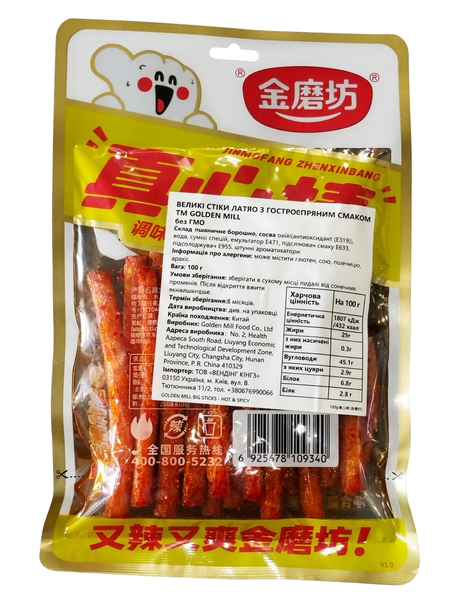 Соевые палочки Latiao Golden Mill латяо с пряно-острым вкусом 100 грамм 1532613 фото