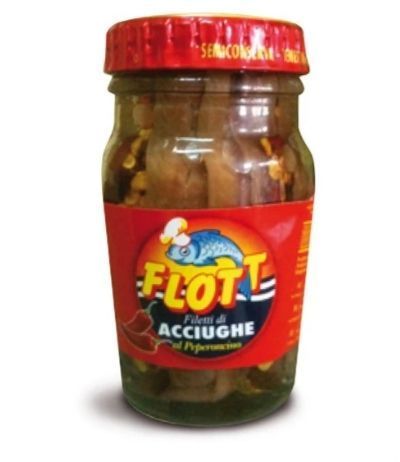 Анчоусы Flott Filetti di Acciughe в подсолнечном масле 78 грамм 00373 фото