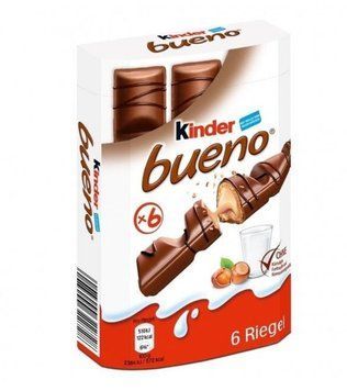 Батончик Kinder Bueno в молочном шоколаде с ореховой начинкой (6 шт) 129 грамм 982 фото