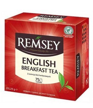 Чай Remsey English Breakfast Tea черный классический с экстрактами чайных листьев 75 пакетиков 00016 фото