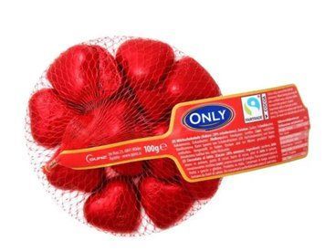 Сердца из молочного шоколада со сливочной начинкой Only Hearts в сетке 84 грамма 026372 фото