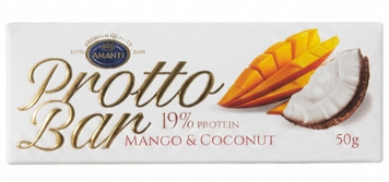 Батончик протеиновый Amanti Prottto Bar Mango & Coconut в молочном шоколаде 50 грамм 010114 фото