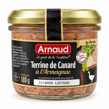 Паштет Arnaud Terrine de Canard &agrave; l&rsquo;Armagnac з м'яса качки з арманьяком 180 грам 000835 фото