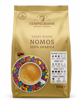 Кофе в зернахTempelmann Nomos 100% Arabica 500 грамм 073148 фото