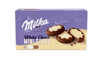 Шоколадное печенье Milka White Choco Mini Stars с белым шоколадом 150 грамм 0295711 фото