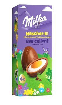 Конфеты из молочного шоколада в форме яиц с имитацией желтка Nascher-Ei Eggs (4 шт) 124 грамм 126373 фото