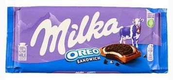Шоколад Milka Oreo Sandwich молочный с целым печеньем Oreo 92 грамма 004160 фото