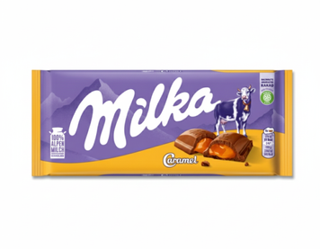 Шоколад Milka Caramel молочный с тягучей карамельной начинкой 100 грамм 004012 фото