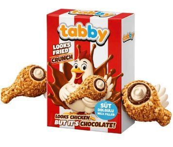 Бельгийский шоколад куриные ножки KFC Tabby chicken 50 грам 130570 фото