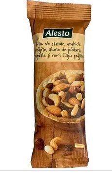 Alesto смесь жареных орехов и изюма - миндаль, лесной орех, арахис и кешью 100 грамм 024432 фото